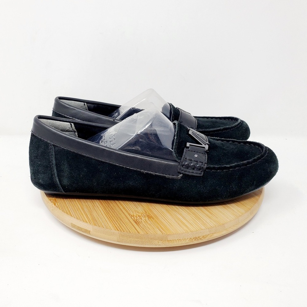Vionic Hilo Loafer Womens 7 Flats Black Suede Leather Slip‎ On Shoes Honor
